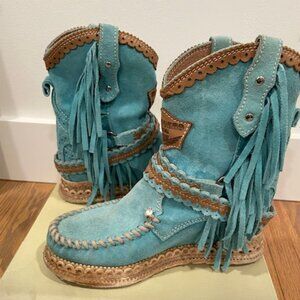 **SOLD** El Vaquero Arya Silverstone Turquoise EU36 *Run BIG - fit like EU37*